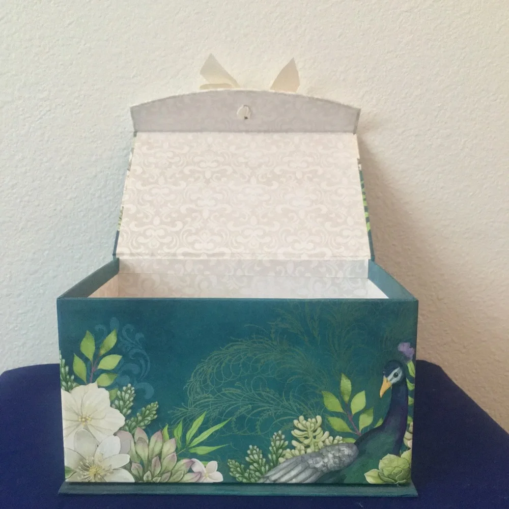 Peacock Keepsake Box / Peacock Trinket Box